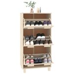 vidaXL Armoire à chaussures HAMAR Marron miel 59 5x35x117cm Pin massif