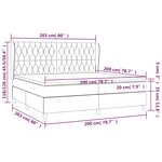 vidaXL Sommier à lattes de lit avec matelas Bleu 200x200 cm Tissu
