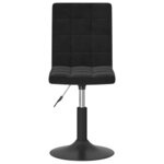 vidaXL Chaises pivotantes à manger lot de 4 noir velours