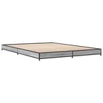 vidaXL Cadre de lit sonoma gris 120x200 cm bois d'ingénierie et métal