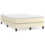 vidaXL Sommier à ressorts de lit Crème 120x200 cm Similicuir