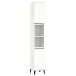 vidaXL Ensemble d'armoires salle de bain 3 Pièces blanc bois d'ingénierie