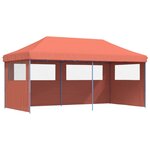 vidaXL Tente de réception pliable escamotable avec 3 parois latérales