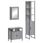 vidaXL Ensemble de meubles de salle de bain 3 Pièces Sonoma gris