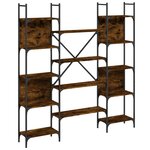 vidaXL Bibliothèque chêne fumé 155 5x24x166 5 cm bois d'ingénierie