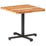vidaXL Table de bistro Carrée 80x80x75 cm Bois d'acacia massif