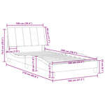 vidaXL Cadre de lit sans matelas bleu 100x200 cm velours