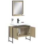 vidaXL Ensemble d'armoires de salle de bain 2 Pièces chêne sonoma