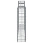 vidaXL Paniers à gabions arqués 13 Pièces 300x30x120/140 cm fer galvanisé