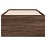 vidaXL Lit de jour avec tiroirs sans matelas chêne marron 100x200 cm