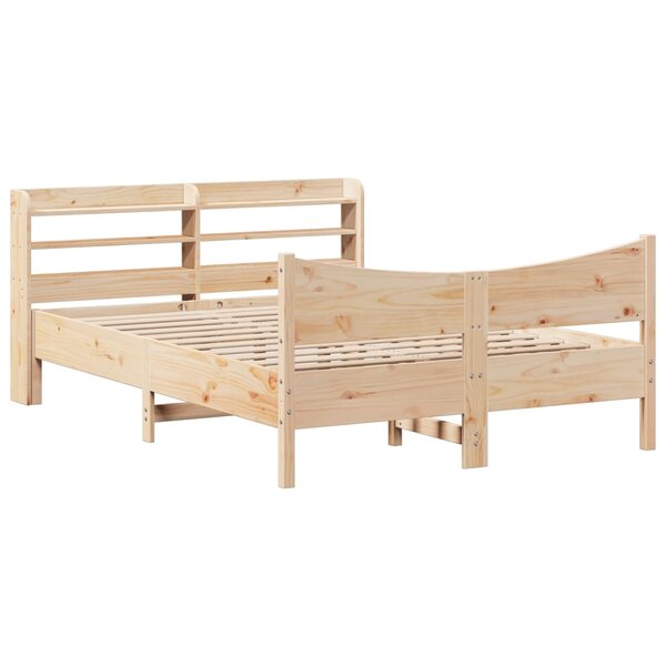 vidaXL Cadre de lit avec tête de lit 160x200 cm bois de pin massif