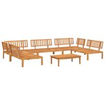vidaXL Salon palette de jardin 6 Pièces bois d'acacia massif