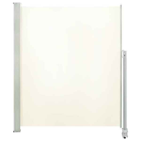vidaXL Auvent latéral rétractable de patio 160 x 300 cm Blanc cassé