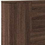 vidaXL Armoire tête de lit avec LED chêne marron 200x16 5x103 5 cm
