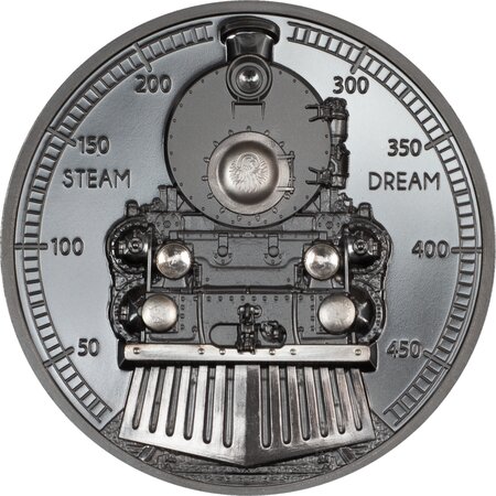 TRAIN Steam Dream 2 Once Argent Monnaie 10 Dollars Cook Islands 2023