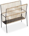 Porte revues en métal et rotin 36 cm