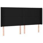 vidaXL Sommier à lattes de lit matelas et LED Noir 160x200 cm Tissu