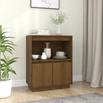 vidaXL Buffet Marron miel 60x34x75 cm Bois massif de pin