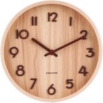Horloge en bois pure 22 cm naturel