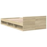 vidaXL Cadre de lit avec tiroir sans matelas chêne sonoma 75x190 cm