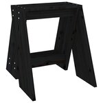 vidaXL Tabourets lot de 2 noir 40x40x45 cm bois massif de pin