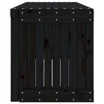 vidaXL Banc de jardin extensible noir 212 5x40 5x45 cm bois massif pin