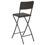 vidaXL Chaise de bar pliable lot de 2 PEHD et acier Aspect de rotin
