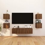 vidaXL Meubles TV muraux 2 Pièces Chêne marron 30 5x30x30 cm