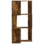 vidaXL Bibliothèque d'angle à 3 niveaux chêne fumé bois d'ingénierie