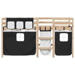 vidaXL Lit mezzanine enfants avec rideaux sans matelas 90x200cm