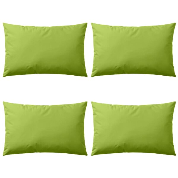 vidaXL Oreiller d'extérieur lot de 4 60 x 40 cm Vert pomme
