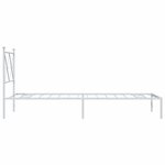 vidaXL Cadre de lit métal sans matelas avec tête de lit blanc 80x200cm