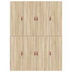 vidaXL Cadre de lit de rangement en chêne Sonoma 140x200 cm