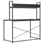 vidaXL Bureau d'ordinateur Noir 120 x 60 x 138 cm