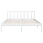 vidaXL Cadre de lit Blanc Bois de pin massif 140x190 cm