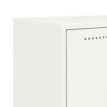vidaXL Buffet blanc 68 5x38 5x107 cm acier