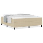 vidaXL Lit à Ressorts avec Matelas Vert Clair Gris Super King Tissu Cotelé