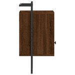 vidaXL Table de chevet murale chêne brun 40x30x61 cm bois d'ingénierie