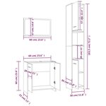 vidaXL Ensemble de meubles de salle de bain 3 Pièces Chêne fumé