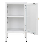 Armoire blanche avec porte en verre