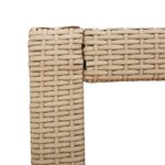 vidaXL Table d'appoint de jardin dessus en bois beige 100x40x75 cm