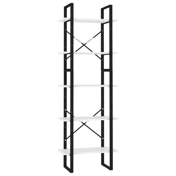 vidaXL Bibliothèque à 5 niveaux Blanc 60x30x175 cm Bois ingénierie