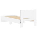vidaXL Cadre de lit sans matelas avec lumières LED blanc 90x200 cm