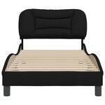 vidaXL Cadre de lit sans matelas noir 90x190 cm tissu