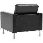 vidaXL Fauteuil noir similicuir