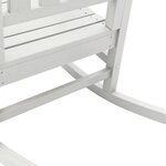vidaXL Chaise Berçante de Jardin Blanche 70x92x107 cm HDPE