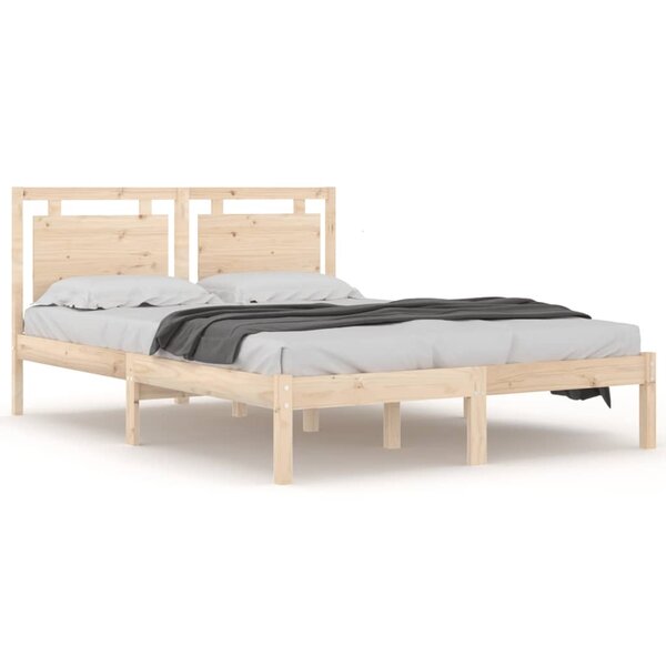 vidaXL Cadre de lit sans matelas 140x190 cm bois massif