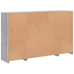 vidaXL Buffets avec lumières LED 3 Pièces sonoma gris bois d'ingénierie