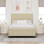 vidaXL Lit avec Sommier avec Matelas Vert Clair Gris 140x200 cm Tissu en Velours Côtelé