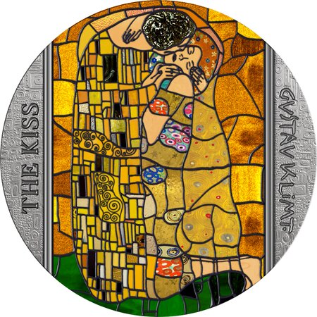 THE KISS Gustav Klimt 2 Once Argent Monnaie 10 Cedis Ghana 2023